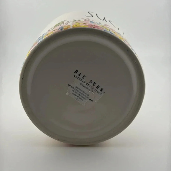 💥Rae Dunn Spring/Floral/Flowers Sugar Ceramic Canister Food storage w/lid 8” - Picture 8 of 14